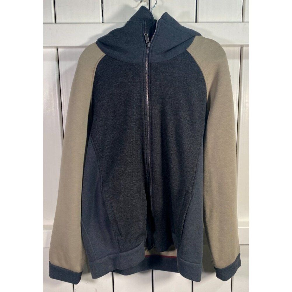 Antonio Marras Men's 100% Wool Hooded Jacket Gray Beige Size X-Large